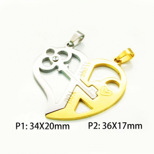 Wholesale Stainless Steel 316L Lover Pendants NO.#BC08P0236MF