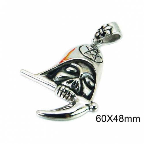 Wholesale Stainless Steel 316L Skull Pendants NO.#BC28P0086OE