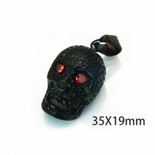 Wholesale Stainless Steel 316L Skull Pendants NO.#BC22P0521IAA