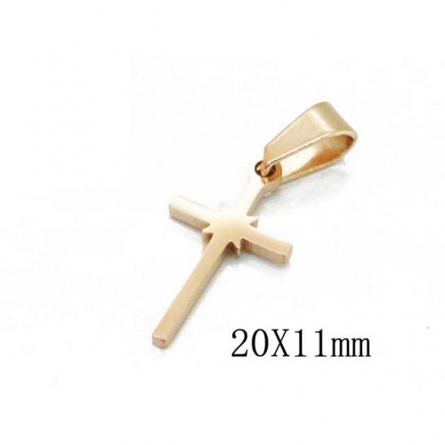 Wholesale Stainless Steel 316L Cross Pendants NO.#BC70P0589IG