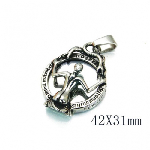 Wholesale Stainless Steel 316L Religion Pendants NO.#BC22P0443HMB