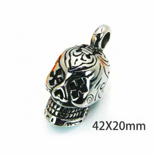 Wholesale Stainless Steel 316L Skull Pendants NO.#BC22P0514HLA