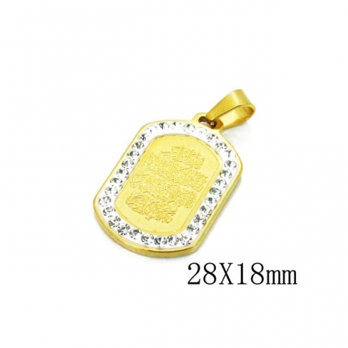 Wholesale Stainless Steel 316L Scripture Series Pendants NO.#BC12P0819LV