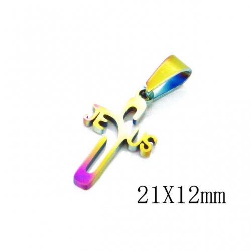 Wholesale Stainless Steel 316L Cross Pendants NO.#BC70P0565IC