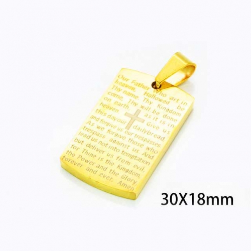 Wholesale Stainless Steel 316L Scripture Series Pendants NO.#BC59P0251MS