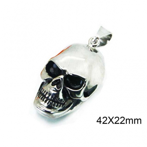 Wholesale Stainless Steel 316L Skull Pendants NO.#BC28P0109PZ