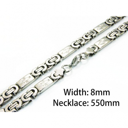 Wholesale Stainless Steel 316L Byzantine Chains NO.#BC08N0101HLR