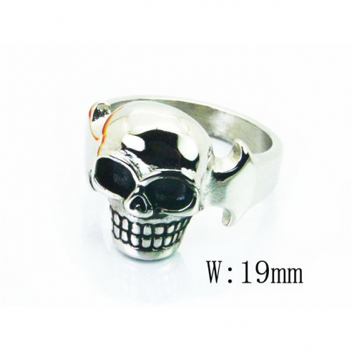 Wholesale Stainless Steel 316L Skull Rings NO.#BC28R0010OC