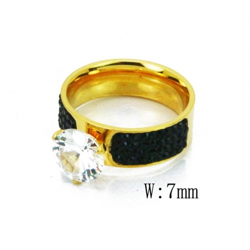 Wholesale Stainless Steel 316L Big CZ Rings NO.#BC19R0010HCC