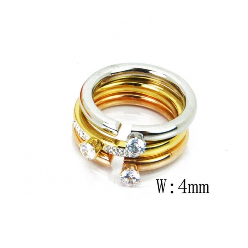 Wholesale Stainless Steel 316L Ring Three Color NO.#BC19R0329HJW