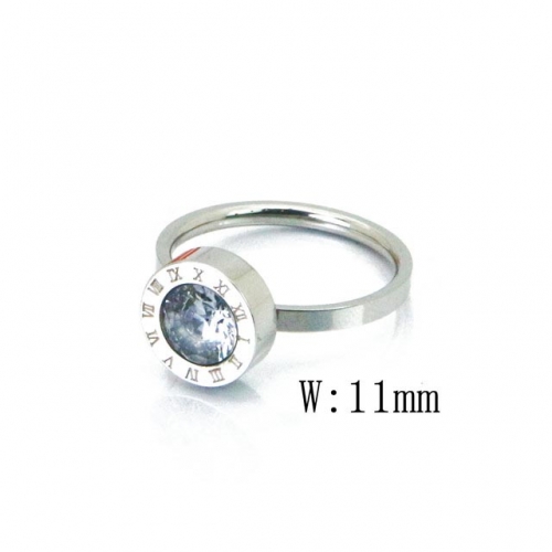 Wholesale Stainless Steel 316L Big CZ Rings NO.#BC59R0001KL