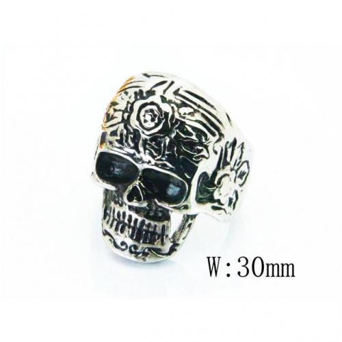 Wholesale Stainless Steel 316L Skull Rings NO.#BC28R0005OW