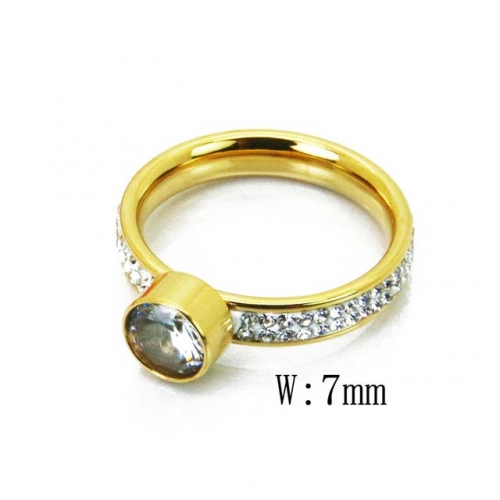 Wholesale Stainless Steel 316L Big CZ Rings NO.#BC80R0146MF