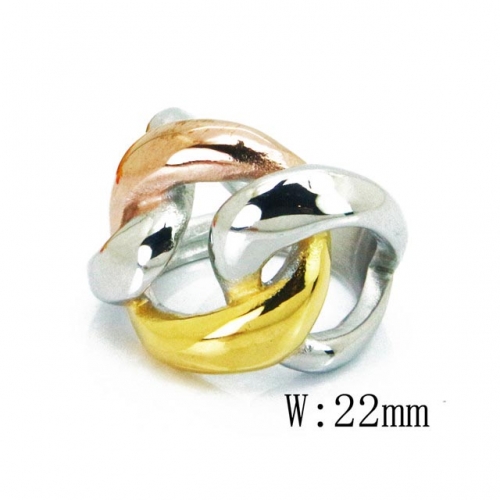 Wholesale Stainless Steel 316L Ring Three Color NO.#BC15R1396HJW