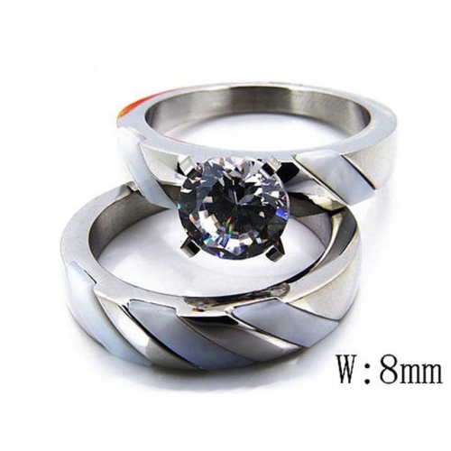 Wholesale Stainless Steel 316L Lover Rings NO.#BC05R0715I60
