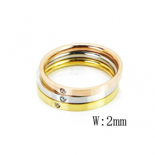 Wholesale Stainless Steel 316L Ring Three Color NO.#BC59R0030NL
