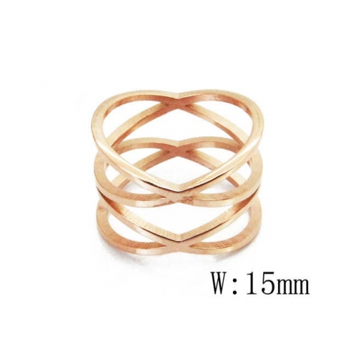 Wholesale Stainless Steel 316L Rings Rose-Gold NO.#BBC23R0001MC