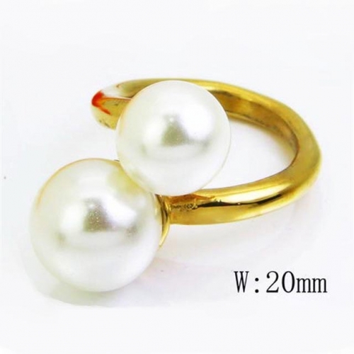 Wholesale Stainless Steel 316L Pearl Rings NO.#BC15R0657H30