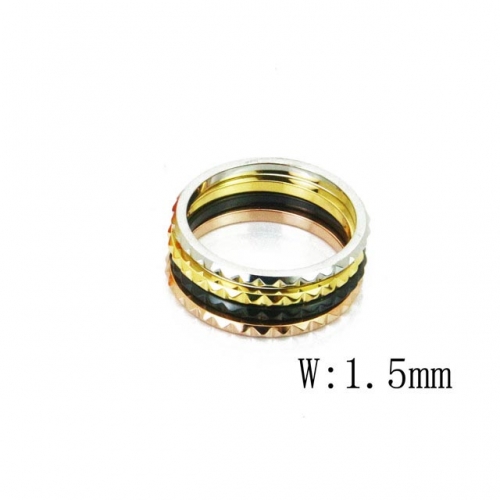 Wholesale Stainless Steel 316L Ring Three Color NO.#BC19R0314HHE