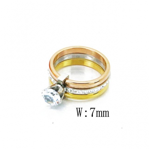 Wholesale Stainless Steel 316L Ring Three Color NO.#BC19R0280HHA