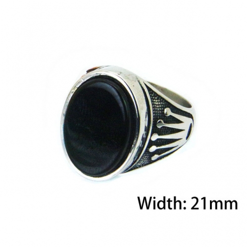 Wholesale Stainless Steel 316L Big CZ Rings NO.#BC17R0287HIW