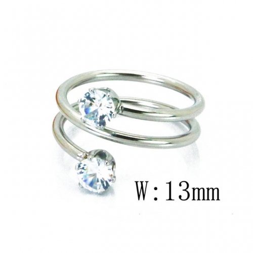 Wholesale Stainless Steel 316L Rings Small CZ NO.#BC19R0073NV