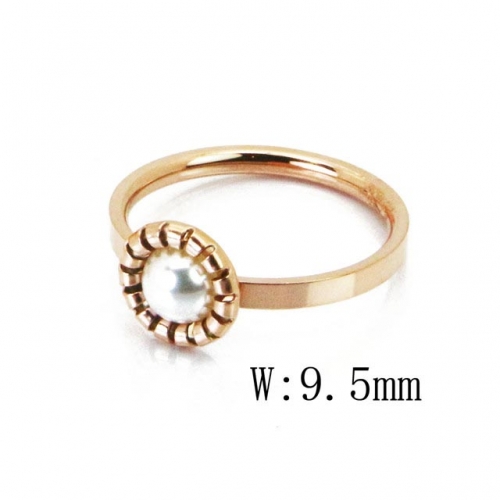Wholesale Stainless Steel 316L Pearl Rings NO.#BC59R0024KL