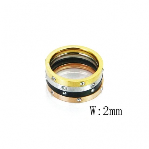 Wholesale Stainless Steel 316L Ring Three Color NO.#BC19R0315HHC
