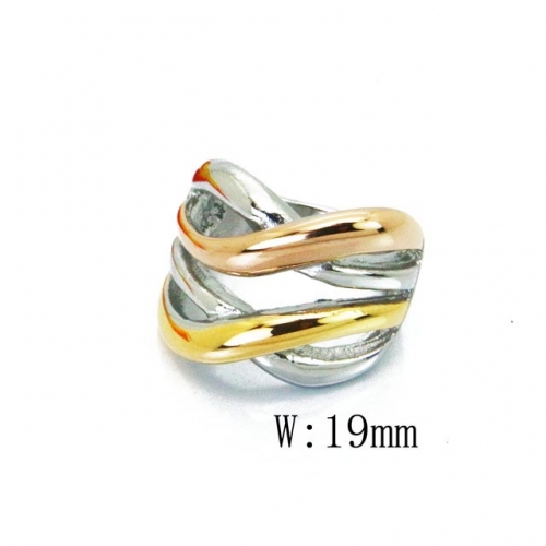 Wholesale Stainless Steel 316L Ring Three Color NO.#BC15R1408HJC