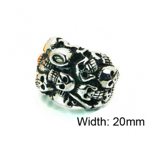 Wholesale Stainless Steel 316L Skull Rings NO.#BC22R1224HID