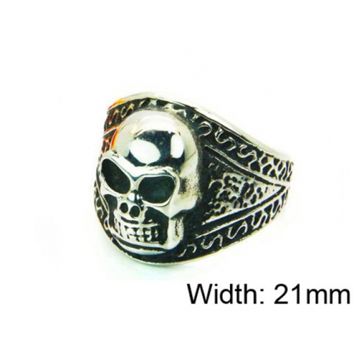 Wholesale Stainless Steel 316L Skull Rings NO.#BC22R1175HIW