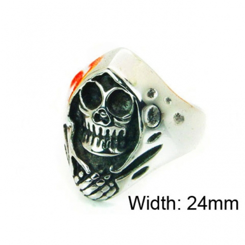 Wholesale Stainless Steel 316L Skull Rings NO.#BC22R0660HHQ