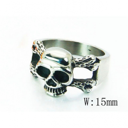 Wholesale Stainless Steel 316L Skull Rings NO.#BC22R1008HIQ