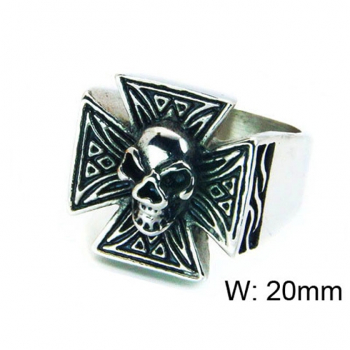 Wholesale Stainless Steel 316L Skull Rings NO.#BC22R1000HIY