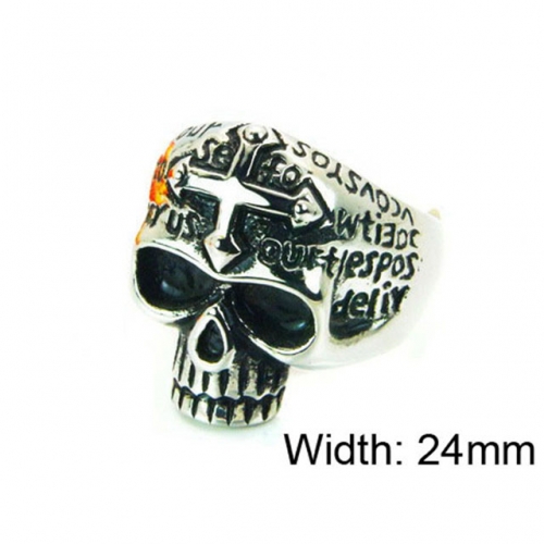Wholesale Stainless Steel 316L Skull Rings NO.#BC22R1023H2U