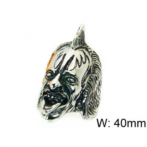 Wholesale Stainless Steel 316L Skull Rings NO.#BC22R1214HJQ