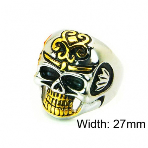 Wholesale Stainless Steel 316L Skull Rings NO.#BC22R1331HJW