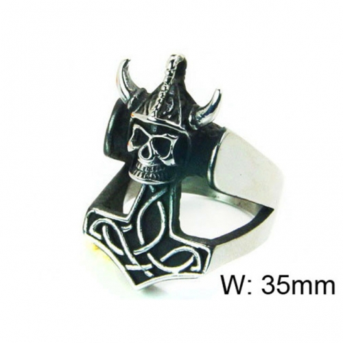 Wholesale Stainless Steel 316L Skull Rings NO.#BC22R0823HKW