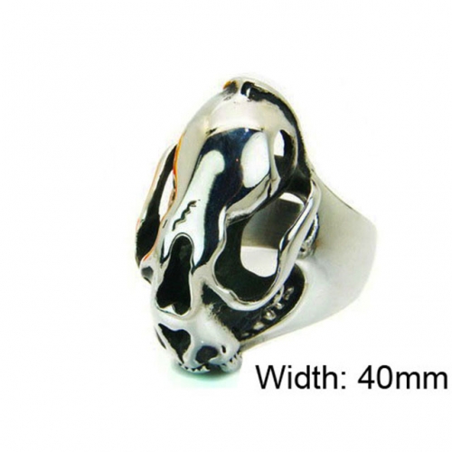 Wholesale Stainless Steel 316L Skull Rings NO.#BC22R1243HKC