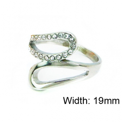 Wholesale Stainless Steel 316L Small CZ Rings NO.#BC15R1348HHW
