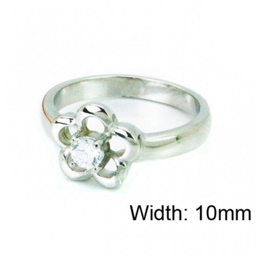 Wholesale Stainless Steel 316L Big CZ Rings NO.#BC30R0624LQ