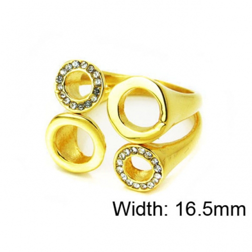 Wholesale Stainless Steel 316L Small CZ Rings NO.#BC15R1247HID