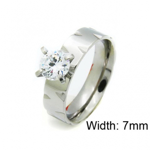 Wholesale Stainless Steel 316L Big CZ Rings NO.#BC06R0230K5