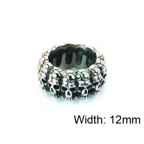 Wholesale Stainless Steel 316L Skull Rings NO.#BC22R0990HIQ