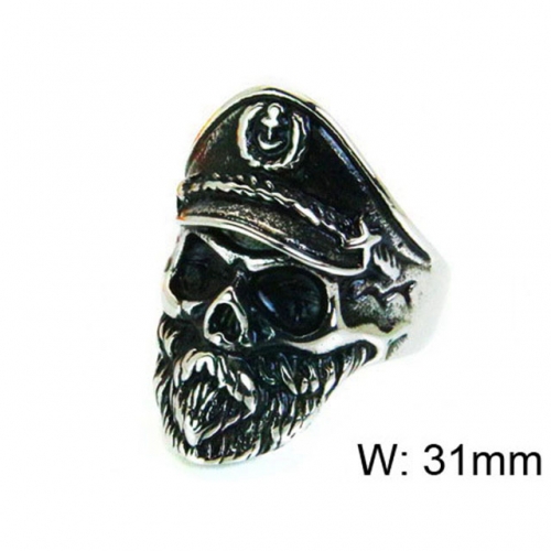 Wholesale Stainless Steel 316L Skull Rings NO.#BC22R1231HIY