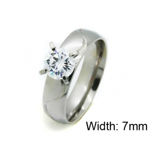 Wholesale Stainless Steel 316L Big CZ Rings NO.#BC06R0225K5