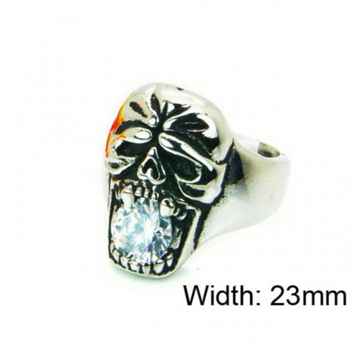 Wholesale Stainless Steel 316L Skull Rings NO.#BC22R1176HKC