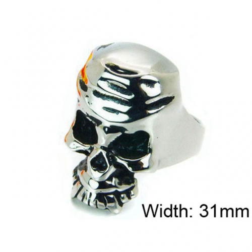 Wholesale Stainless Steel 316L Skull Rings NO.#BC22R0937H2B