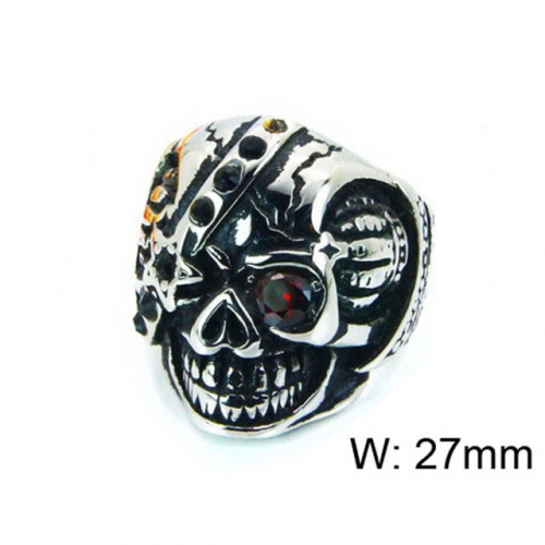 Wholesale Stainless Steel 316L Skull Rings NO.#BC22R1079HJY