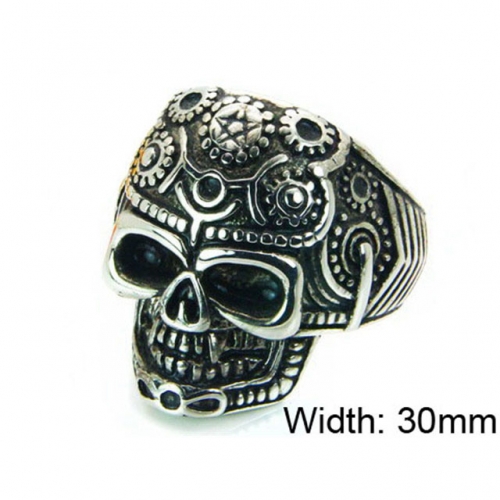 Wholesale Stainless Steel 316L Skull Rings NO.#BC22R0953H2T